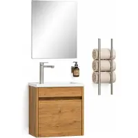 VCM 3tlg Gäste WC Waschplatz Waschtisch Hagolo Spiegel