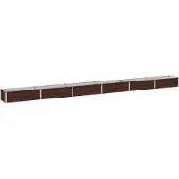 Syfax Hochbeet im Garten Braun 480 x 40 x 24 cm Verzinkter Stahl