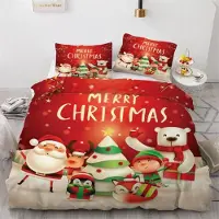 Sonstiges Bettwäsche-Set 4-teilig 135x200 cm Mikrofaser Pinguin Fuchs 3D Motiv mit Reißverschluss