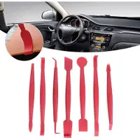 Markenlos Auto-Schließwerkzeug, PP-Wrap-Folien-Rakel-Set, 7-teilig, Flexible Kratz-Hitzeschaber für die Installation von Car-Wrap-Fenstertönungsaufklebern für die Meisten Fahrzeuge