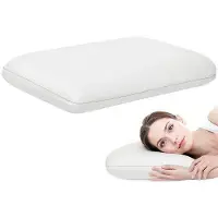 Unyqoos Memory-Schaum-Kissen 60x40x10 cm – viscoelastisch, schnell rückstellend, abnehmbarer waschbarer Bezug, weiß, für Seiten-, Rücken- und Bauchschläfer