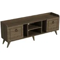 Dripio TV-Kommode Walnuss 150x55x35 cm Melamin Spanplatte Eisenbeine
