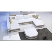 AEA Wohnlandschaft Couch Polster Eck Garnitur Designer Ledersofa Big Sofa PHX5
