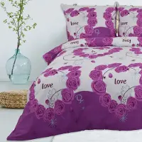 Buymax Bettwäsche Bettbezug 155x220 cm, Kopfkissenbezug 80x80 cm 2 teilig Deckenbezug Set aus 100% Baumwolle Renforce mit Reissverschluss