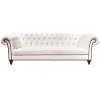 AEA Weiß Dreisitzer Chesterfield Modern Design Couchen Leder Sofa Weiß Möbel