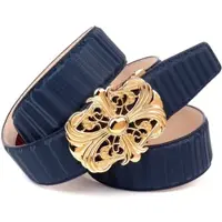 Anthoni Crown Ledergürtel , Damen, Gr. 95, blau (dunkelblau), Rindsleder, Gürtel Ledergürtel