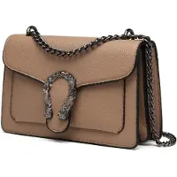 Merkloos Handtasche Sacca Khaki, kompakt, aus strapazierfähigem Material, verstellbarer Schultergurt