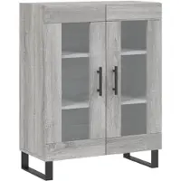 vidaXL Sideboard Grau Sonoma 69,5x34x90 cm Holzwerkstoff