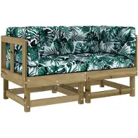 vidaXL Ecksofas mit Kissen 2 Stk. Kiefernholz Imprägniert