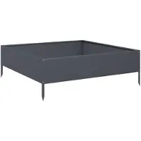 vidaXL Hochbeet Anthrazit 100x100x33,5 cm Stahl