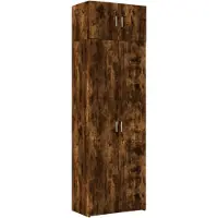 vidaXL Hochschrank Räuchereiche 70x42,5x225 cm Holzwerkstoff