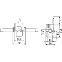 Wago 855-3001/200-001 Kabelumbau-Stromwandler,Primärer Bemessungsstrom 200 A,Sekundärer Bemessungsstrom 1 A 8553001200001