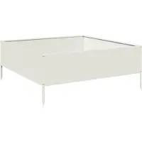 vidaXL Hochbeet Weiß 100x100x41 cm Stahl