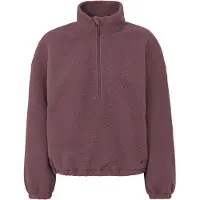 Vaude Fleecepullover "WOMEN'S NAJUN HZ FLEECE", Damen, Gr. 46, ruby dusk, Obermaterial: 100% Polyester, Sweatshirts Fleecepullover, sportlicher Schnitt, für Wandern, mit Bundverstellung am Saum