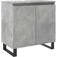 vidaXL Badschrank Betongrau 58 x 33 x 60 cm Holzwerkstoff