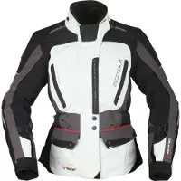 Modeka Viper LT Damen Motorrad Textiljacke Farbe: Hellgrau/Dunkelgrau/Schwarz, Grösse: 34