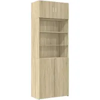 vidaXL Hochschrank Sonoma-Eiche 80x42,5x225 cm Holzwerkstoff