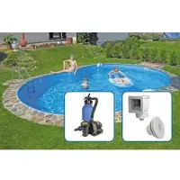 Future Pool Stahlmantel Achtformbecken SET FAMILY 5,25 x 3,20 x 1,20 m
