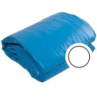 OKU Poolfolie Rund blau Tiefe 0,90 m Folienstärke 0,40 mm überlappend ohne Biese,Größe Ø: 4,00 m, grau
