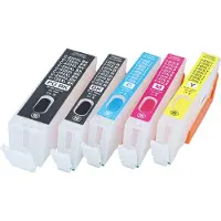 VHBW 5er-Pack Refill Tintenpatrone Leer Mehrfarbig kompatibel mit Canon Pixma IX6800, IP7200, IP7250, IP8750 Drucker, CISS - mit Chip (Kompatibel)