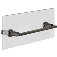 Gessi Inciso Handtuchhalter 300 mm, Montage an Glaswand, 58613707, Farbe: Metall Schwarz gebürstet PVD