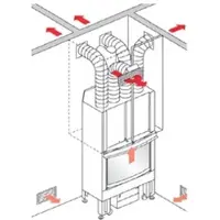 Edilkamin Bausatz Warmluftverteilung | KIT 4 BIS | Aufstellraum + 3 Nebenräume