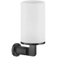 Gessi Inciso Becherhalter zur Wandmontage, mit festem Becher weiß matt, 58507726, Farbe: Warm Bronze gebürstet PVD