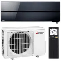 Mitsubishi Klimaanlage Set | MSZ-LN | Hyper Heating | Onyx Black | 2,5 kW