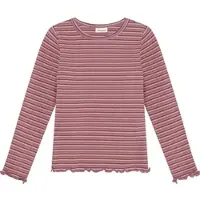 Minymo T-shirt LS Rib nostalgia rose (6180) 110