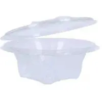 Verive Salatbox mit Deckel, rPET, 500 ml, Salatschale für Take-away Speisen, 1 Karton = 10 Packungen à 50 Stück