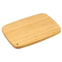 Kesper Schneidebrett, aus Bambus, abgerundet, Stabiles Schneidebrett mit abgerundeten Ecken, Größe: 32 x 22 x 1,8 cm