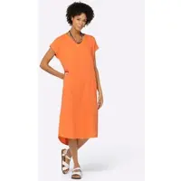 Witt Sommerkleid "Kleid Sommerkleid in Musselin-Qualität", Damen, Gr. 42, N-Gr, orange, Sportlich, Rundhals, Kleider Sommerkleid