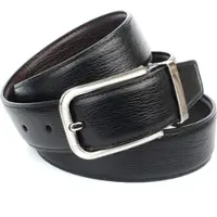 Anthoni Crown Ledergürtel , Herren, Gr. 95, braun (dunkelbraun, schwarz), Leder, unifarben, Gürtel Ledergürtel, Wendegürtel in dunkelbraun/ schwarz