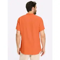 Witt Outdoorhemd "Kurzarm-Hemd Kurzarmhemd in Musselin-Qualität", Herren, Gr. 39/40, N-Gr, papaya, Basic, gerade, Hemden Outdoorhemd