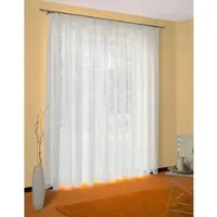 Wirth Gardine "Gerty, 1 Stück, Faltenband, halbtransparent, Sablé-Effekte" Gr. 4, weiß, B:600cm H:160cm, Sablé, Polyester, Gardinen, Gardine, Store