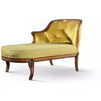 AEA Chaiselongue Stoff Sofa Liege Chaise Klassischer Gelb Couch Textil