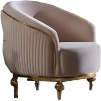 AEA Sessel Arbeitsstuhl Bürostuhl Wohnzimmer Bürosessel Arbeitszimmer Beige Möbel