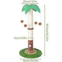 StarTech.com Katzenkratzbaum - Kratzstamm für Katzen - Modell B - Holz - 2 Ebenen - Sisalseil - Rattenhöhle - Hängende Bälle