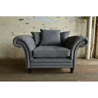 AEA Design Chesterfield Sessel 1 Sitzer Couch Polster Luxus Klassische Textil Sofas