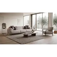 AEA Sofa Set Sessel Modern Beige Edel Luxus Wohnzimmer Polster Garnitur