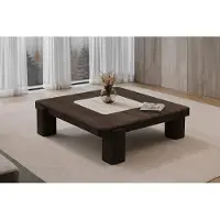 AEA Hochwertiger Wohnzimmertisch Designer Brauner Couchtisch Holzmöbel