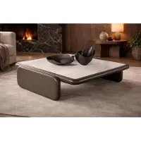AEA Eleganter Brauner Couchtisch Minimalistischer Kaffeetisch Holztische