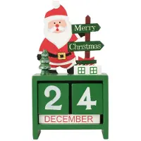 Dripio Holz-Weihnachtsmann-Tischkalender, 7x14 cm, Adventskalender