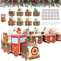 Generisch Adventskalender zum Befüllen – Papier-Drachen-Adventskalender – 24 farbenfrohe, faltbare Boxen zum Aufstellen und Dekorieren
