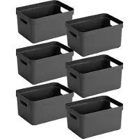 Sunware Home Storagebox Anthrazite 13 Liter - Set von 6 Teilen