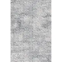 Xl Moebel Gmbh Teppich Bodenteppich Kurzflor Geometrisches Muster Flur Foyer Grau Teppiche