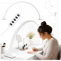 Kik KX2643 Kosmetische LED-Tischlampe ohne Schatten für Maniküre – Bogenform, weiß