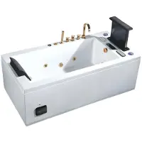 AEA Whirlwanne Hydromassagewanne Whirlpool Blubberbad Spa-Bad Sprudelbad 185x90 cm