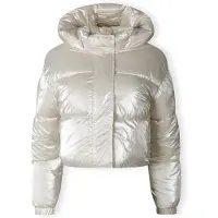 MINOTI Winterjacke Damen, wattiert, mit Reißverschlusstaschen, mit Bündchen – Damen Schneejacke Creme Gr. L