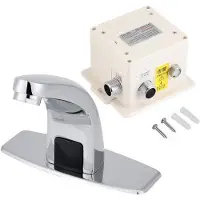 OEM Automatischer Infrarot-Sensor-Wasserhahn für Badezimmer und Küche - Wasserhahn mit Bedienungspanel - Zinklegierung - Wasserhahn mit Sensor - Geeignet für Waschbecken - Chrom-Finish
